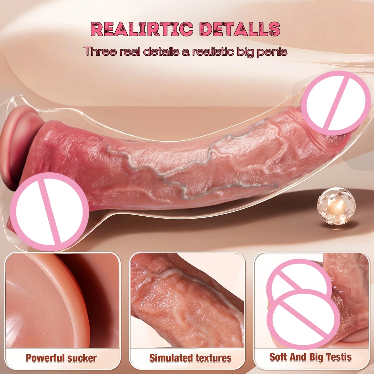 Waterproof Silicone Realistic Dildo Vagina Anal Masturbators Adult Sex Toys Dildo for Women Big Penis Dick Cock Gode Penetration
