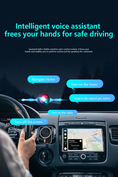 2026 Upgrade 4-in-1 Wireless Carplay Mirror Link Adapter Wired to Wireless Android Auto Plug & Play 5GHz WIFI For Wired Carplay