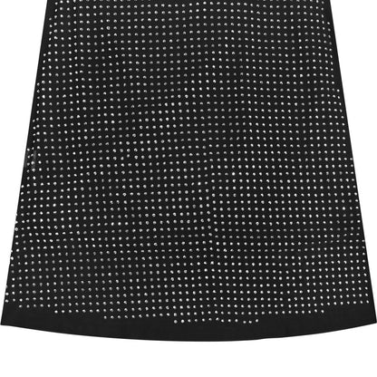 RLMABABY Sexy Swinging Collar Diamond Women Club Bodycon Dress Sleeveless Backless Evening Party Long Prom Dress
