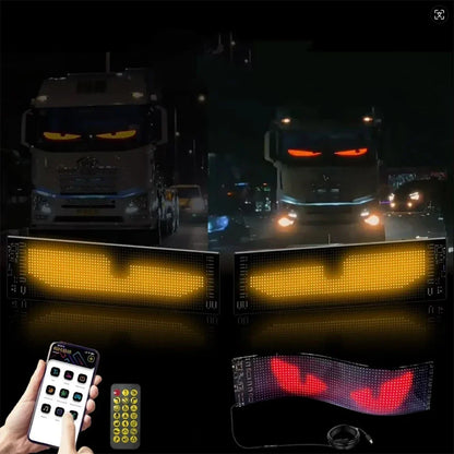 LED Matrix Pixel Panel Light Bluetooth App 5V USB  Control Scrolling Advertising LED Car Sign Animation Programmable for Car Sho