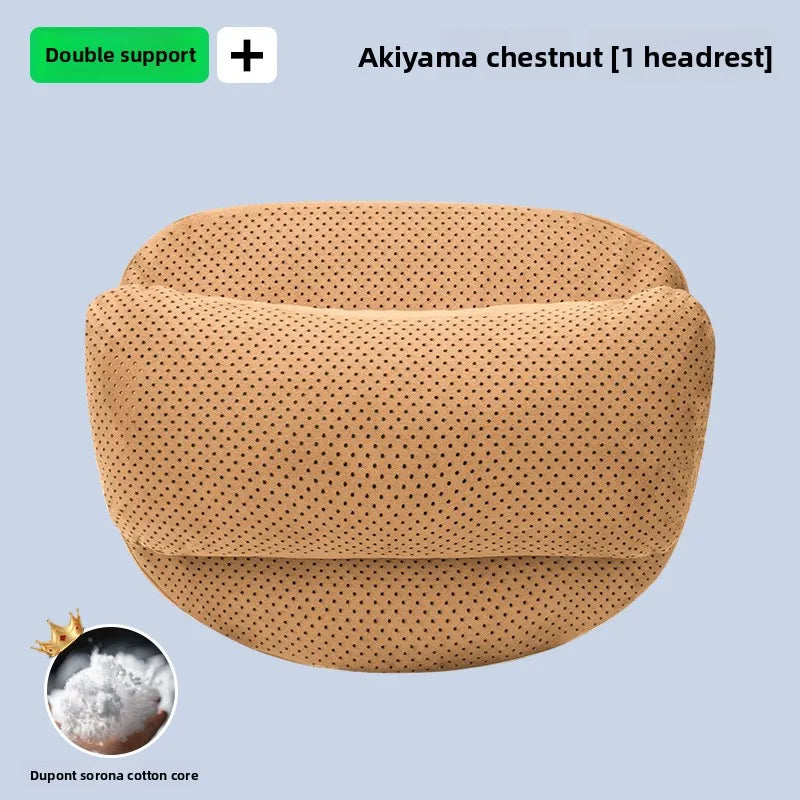 High Quality Universal SUV Car Headrest Cushion Car Seat Neck Pillow High-grade Leather Breathable Lumbar Support Car Pillow