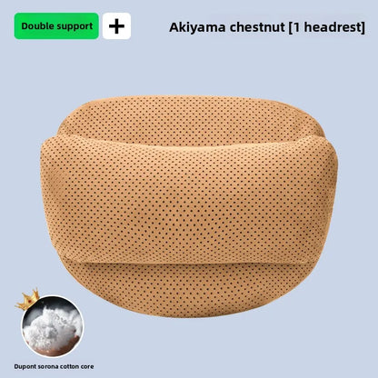 High Quality Universal SUV Car Headrest Cushion Car Seat Neck Pillow High-grade Leather Breathable Lumbar Support Car Pillow