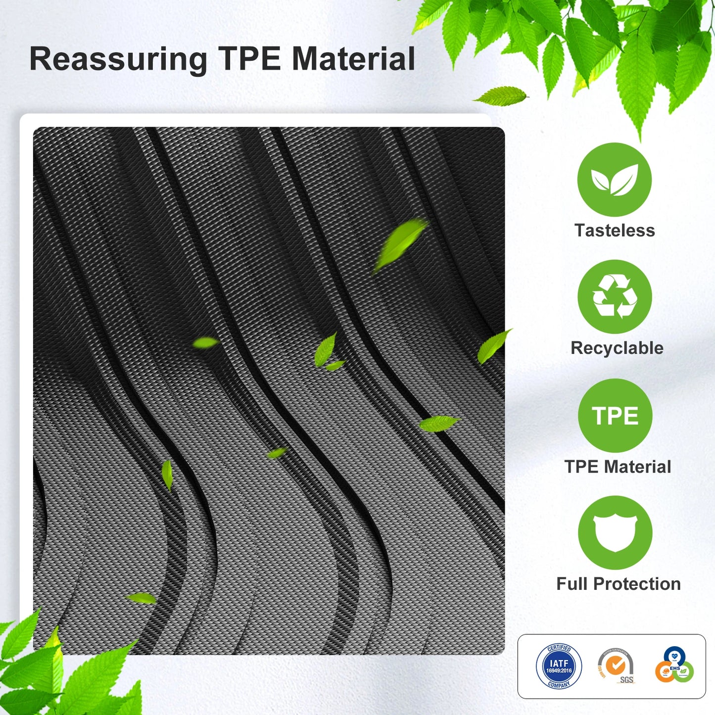 for MG 4 MG4 EV 2022 2023 2024 Car Floor Mats Trunk Pad TPE 3D Foot Pad All Weather Auto Accessories Black