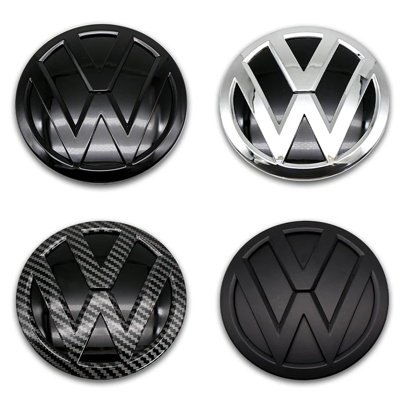 1Pc For Volkswagen Polo Car Emblem Logo With VW Polo 2014 2015 2016 2017 2018 Car Logo 122mm Front Bonnet Hood 110mm Rear Trunk