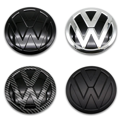 1Pc For Volkswagen Polo Car Emblem Logo With VW Polo 2014 2015 2016 2017 2018 Car Logo 122mm Front Bonnet Hood 110mm Rear Trunk