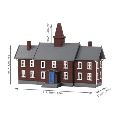 Evemodel N Scale Model Dwelling House Pre-built Painted Two-story Building