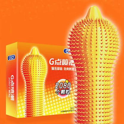Ribbed Condoms for Men Dotted Spike G-spot Vaginal Stimulation Cock Condom Contraception Sensitive Penis Sleeve Adult Sex Toys
