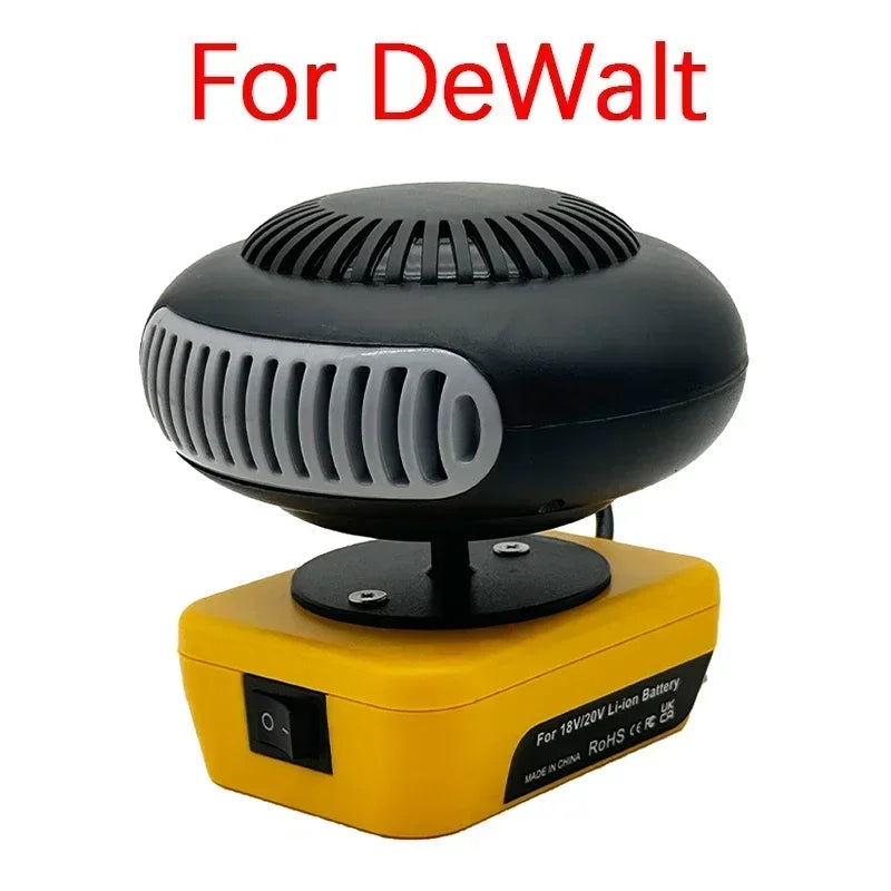 Portable Lithium Electric Power Warm Air Blower Fan Heater Hot&Cold Wind Dual Mode for Makita for Bosch for DeWalt for Milwaukee
