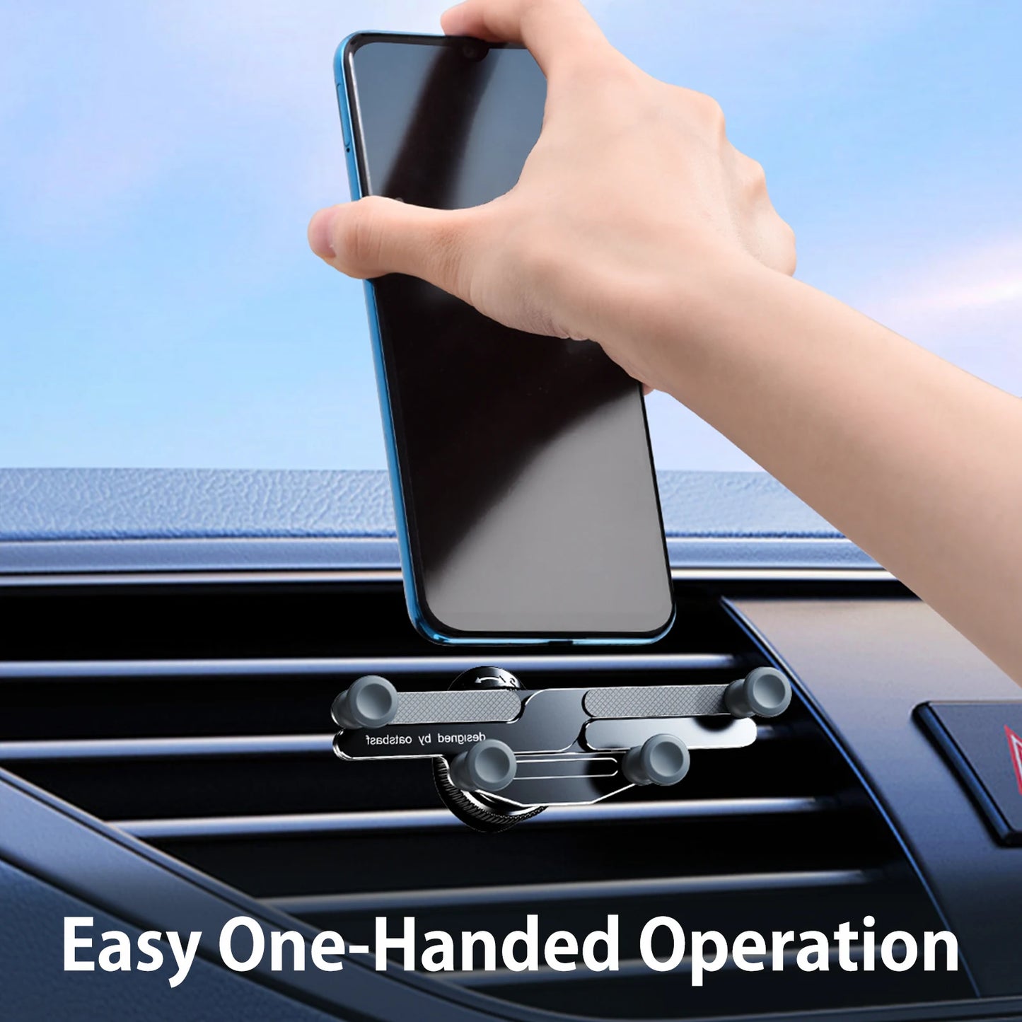 Gravity Car Phone Holder 360 Degree Rotatable Invisible Alloy Car Mount Air Vent Dashboard Gravity Mount GPS Stand Cell Support