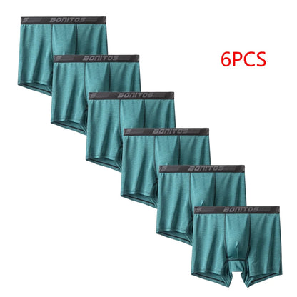 6pcs Men's panties Highly elastic Boxers man Underwear sexy Male underpants Brand Hot new Homme boxershorts Polyester Trunks Gif