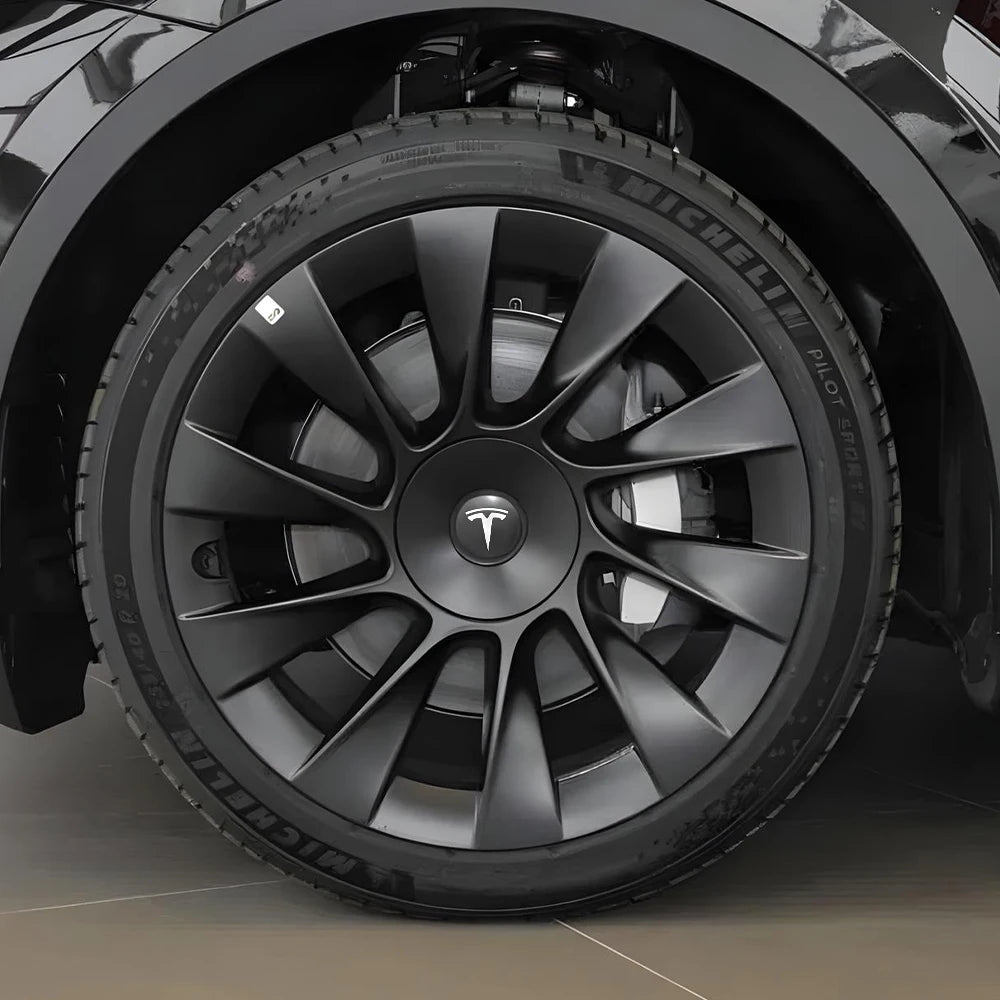 4pcs For Tesla Model Y Performance 21-inch Car Wheel Hub Center Cover Replacement Parts Auto Tire Hubcap Badge Decor Accessories