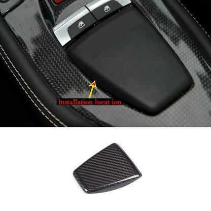 For Ferrari 458 2011-2016 black Real Carbon Fiber Car Gear Shift Window Control Panel Steering wheel Sticker Auto Accessories