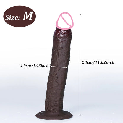 Realistic Long Soft Butt Plug Dildo 3 Sizes Fake Penis Skin Feel Silicone Cock Woman Man Masturbation Suction Cup Anal Sex Toys