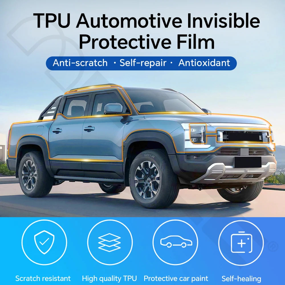 For BYD Shark 2024-2025 TPU Car Film 9Mil Pre-Cut Paint Protection Film Full Vehicle PPF Invisible Anti-scratch Vinyl Wrap Film