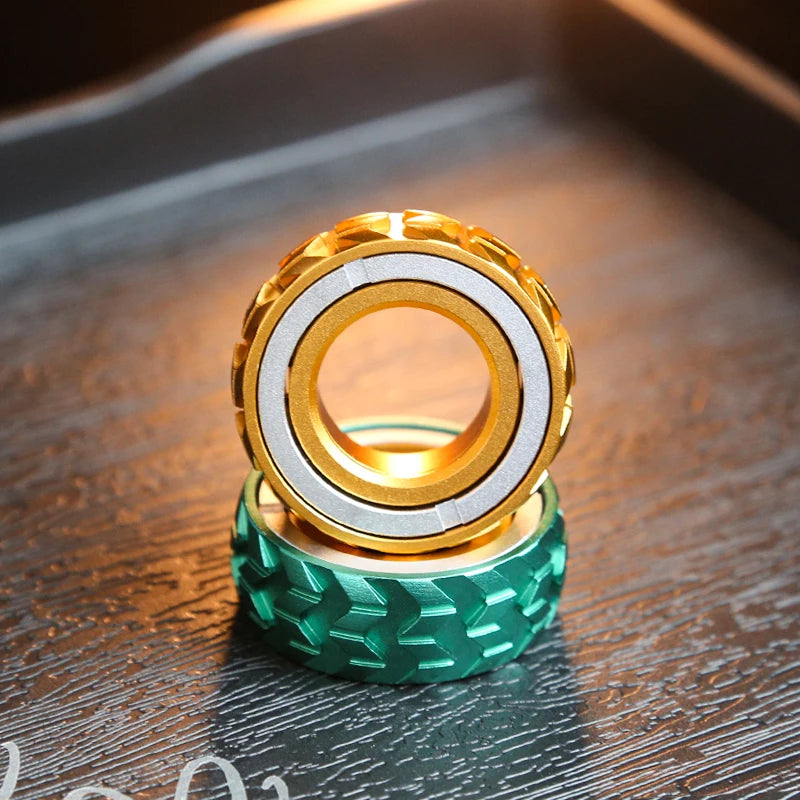Mechanical Fidget Ratchet Ring EDC Fidget Sliders Fidget Toys Stress Relief For Adults Magnetic Metal For Adult Children Gift