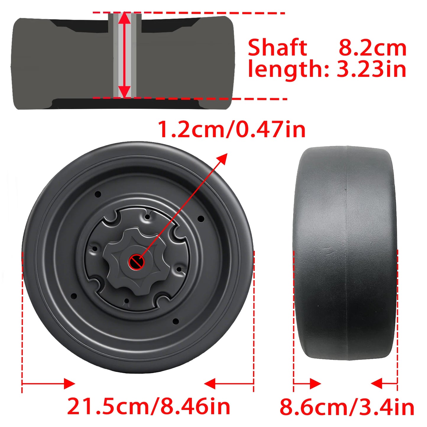 21CM/25CM/30CM,8/10/12in Children Electric Ride on Car EVA Solid Rubber Alligator Tire,Kart drifting car tire,Coupler, bearing