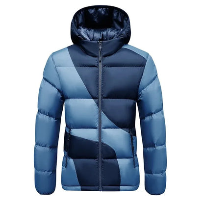 Graphene Self-Heating Men's Winter Jacket Thermal Auto Warm Up Thick Hooded Cotton Coat Outdoor Skiing Sports Loose Fit Parka