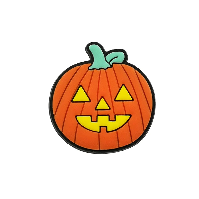 1/40pcs Halloween Shoe Charms Ghost Pumpkin Shoe Decorations Accessories Funny Sandals Pins Gifts for Women Kids Clog Buckles