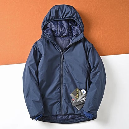 Thickened Outdoor Casual Cotton Jacket Men's Fashion City Style Windproof Warm Hooded Coat Regular Length Loose Fit Coat