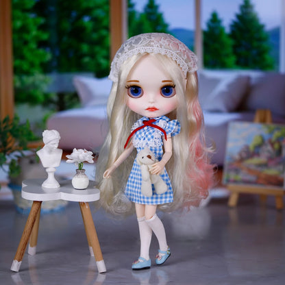 ICY DBS Blyth Doll BJD Jointed Body White Skin Matte Face Cute Set 1/6 30cm Girl Gift Anime SD