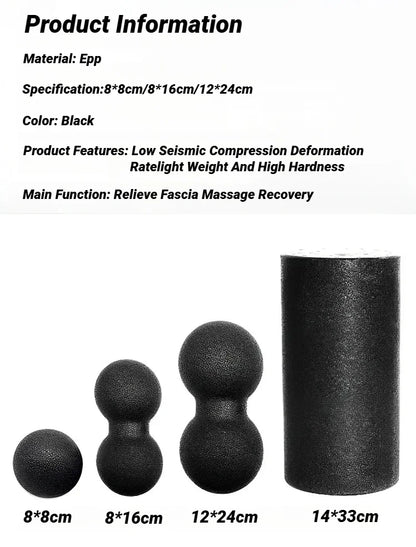 Yoga Peanut Balls Body Massage Fascia Ball Suit Foam Block High Density Muscle Relaxation Lacrosse Exercise Fitness Relieve Pain