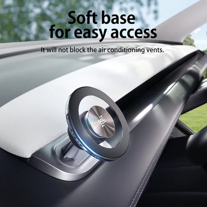 YZ Car Phone Mount 360° Magnetic for Tesla Model Y YL Model 3 Highland Juniper 2026 Foldable Dashboard Phone Stand Accessories
