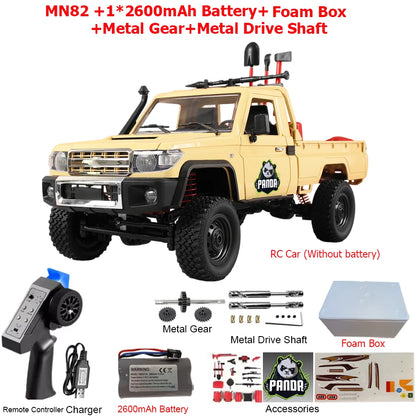 MN82PRO MN82 1/12 RC Car 4WD 2.4G Remote Control Car Simulation Classic All-terrain Off-road LED Light RC Truck Toys As Kid Gift