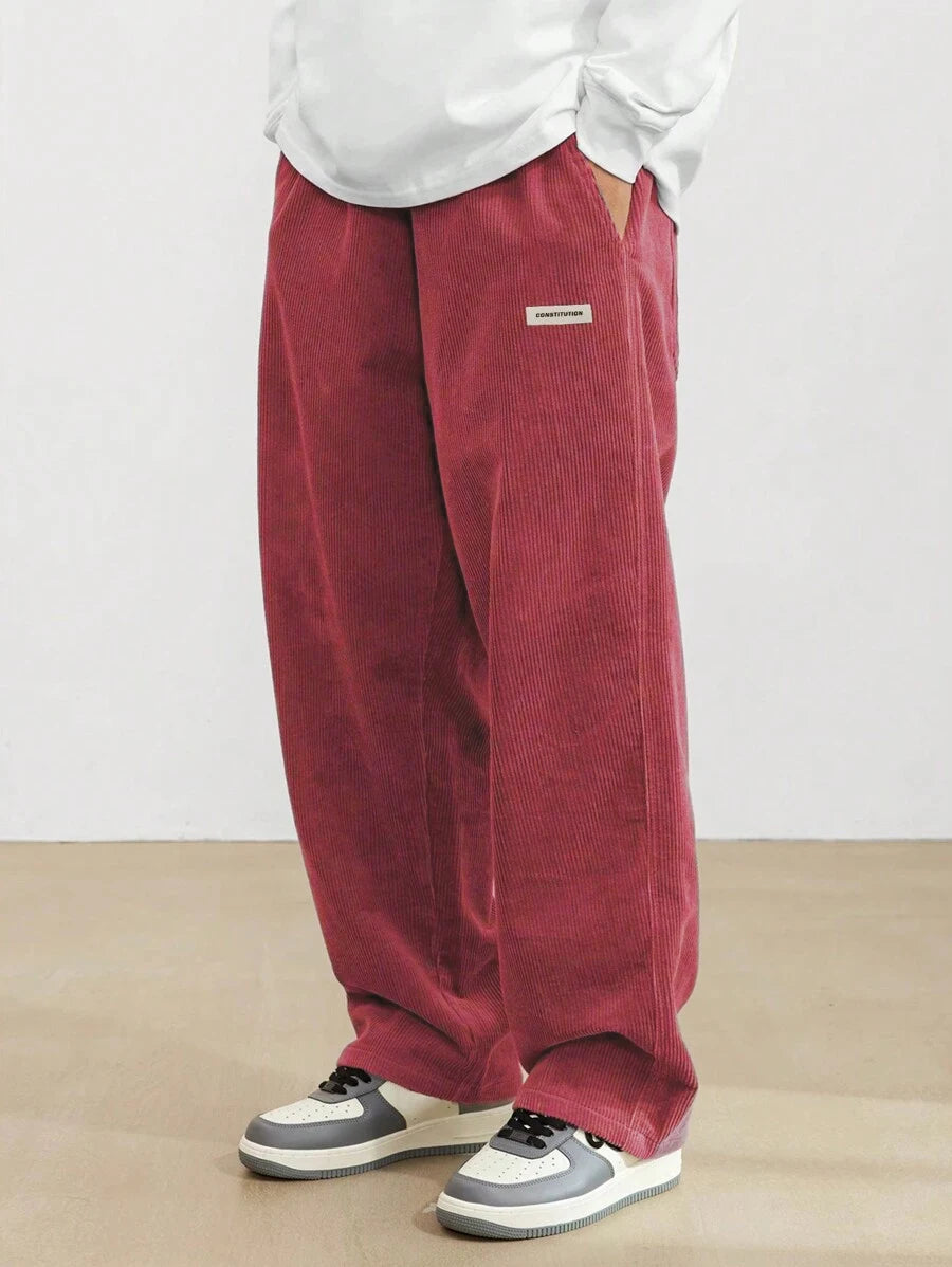 Men's Casual Pants Loose Pants Corduroy Breathable Loose Outdoor Pants Fashionable Design Jogging Pants 2026 New Casual Pants