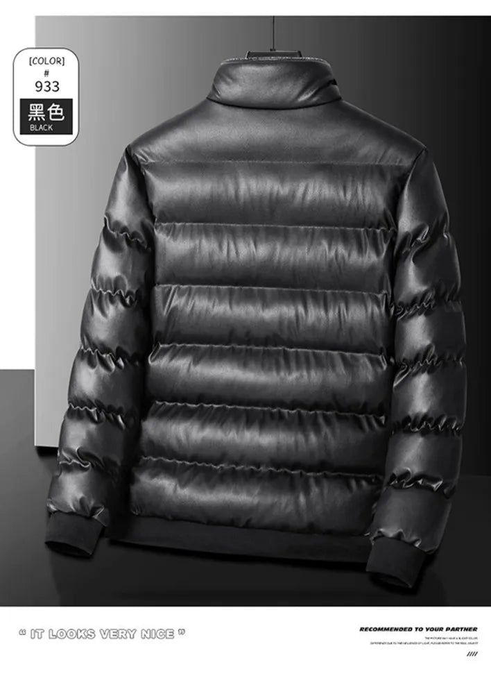 2024 Autumn/Winter New Men's Cowboy Coat Men's Youth Collar Jacket Men Single row Concealed Buckle Casual top big size