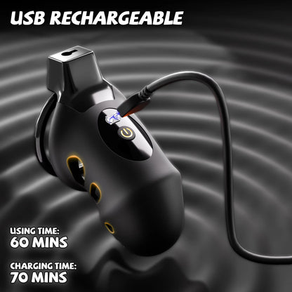 SENSIVO APP Control Vibrating Chastity Cage Cock Cage Devices with 10 Vibrations Penis Bondage Lock BDSM Adult Sex Toys for Men