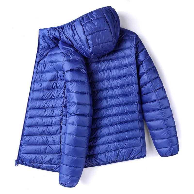 Portable cotton jacket, ultra-lightweight and thin, for men, hooded, suitable for autumn and winter, young and fashionable, ligh