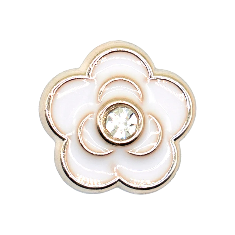 1/29PCS Acrylic Shoe Charms Golden Flower Heart Luxury Jewelry Shoe Accessories Fashion Women Shoe Decoration for Clog Sandal
