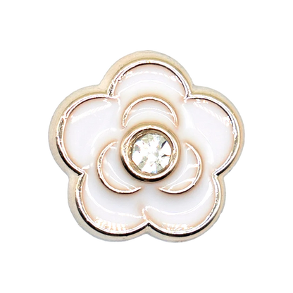 1/29PCS Acrylic Shoe Charms Golden Flower Heart Luxury Jewelry Shoe Accessories Fashion Women Shoe Decoration for Clog Sandal