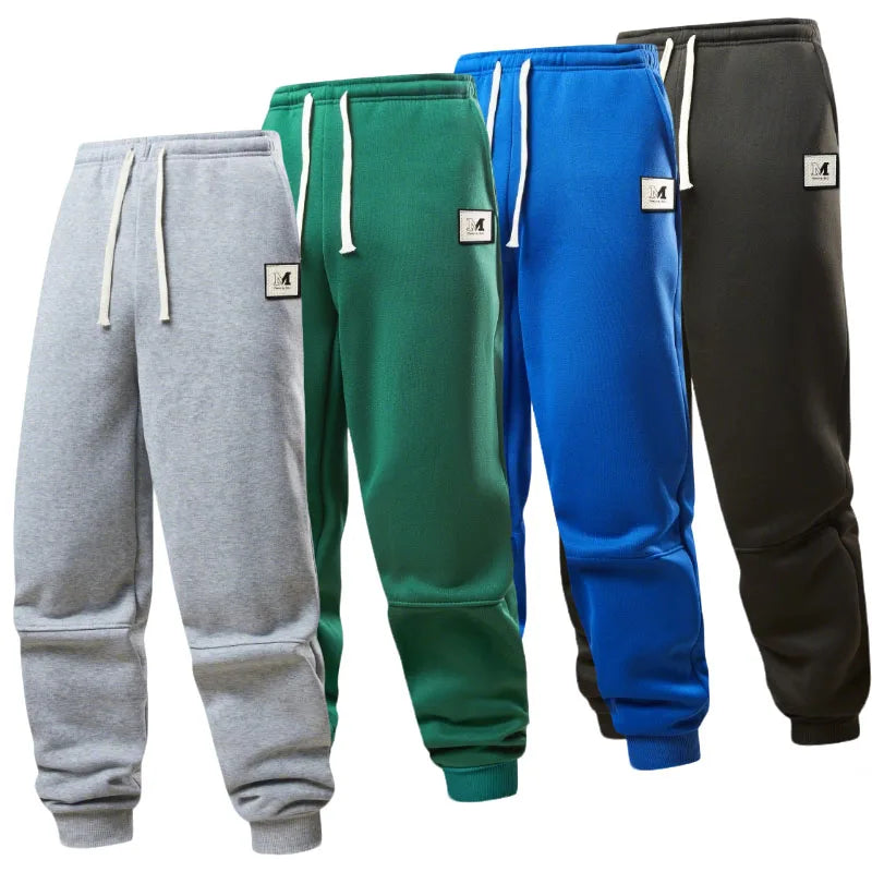 Mens Sweatpants Casual Fashion Sports Pants Gym Fleece Lined Trousers Men Jogger Sweatpants Running Workout Jogging Long Pants