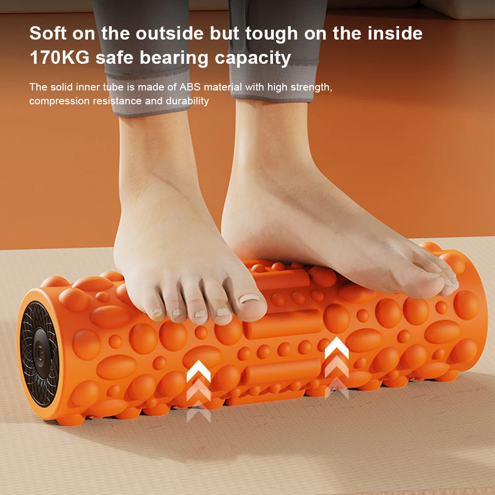 Electric Vibrating Foam Roller Massage Column Rechargeable Muscle Roller 5 Modes Tissue Massager for Bodybuilding