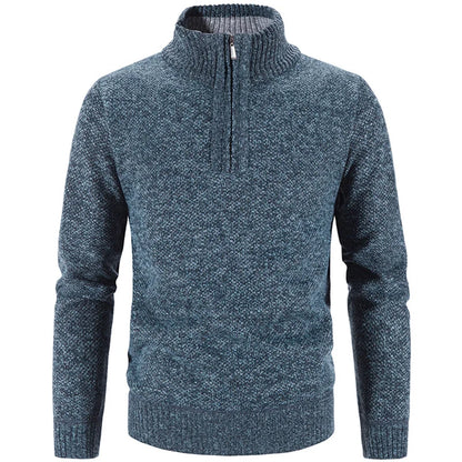 Men Sweater Jacket Winter Autumn Cold Coat Fleece Zipper Cardigan Soft Jumpers Turtleneck Warm Y2K High Quality Outerwear