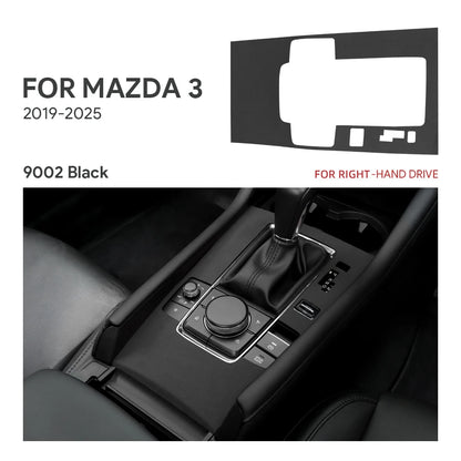 For Mazda 3 Axela 2019 2020 2021 2022 2023 2024 2025 Central Console Gear Shift Panel Top Suede Sticker Car Interior Trim