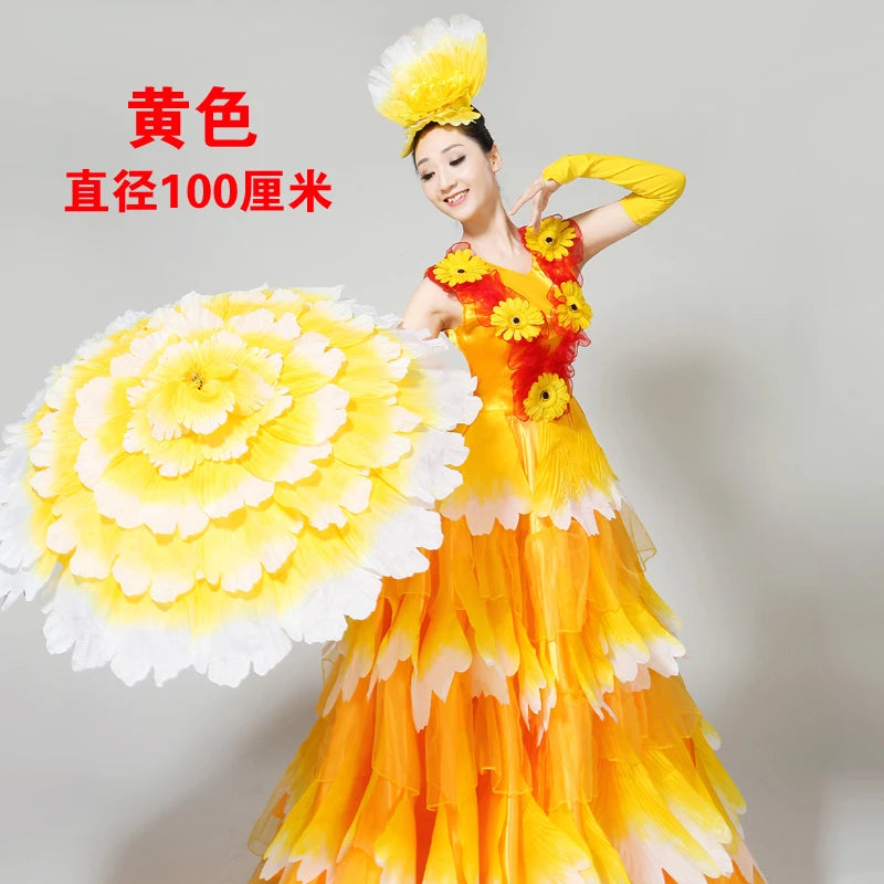 Dance Art Elegant Peony Flower Umbrella Fiber Umbrella Opening Dance Stage Performance Costume Props National Costume Stage Wear