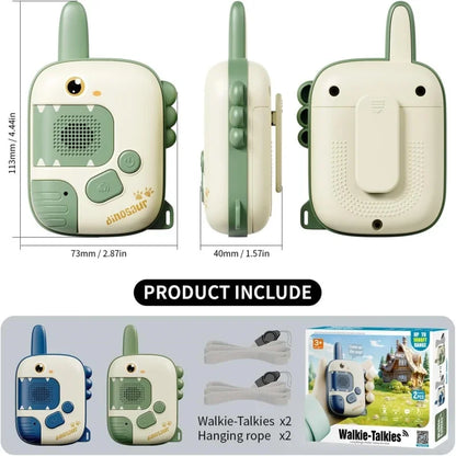 Walkie Talkie Toy Long Range Mini Handheld Button Dinosaur Interphone Outdoor Wireless Transmission Walkie-Talkie Kids Xmas Toys