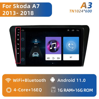 Jundof 2 Din Android 13 Car Radio For Skoda Octavia 3 A7 2013-2018 Multimedia Video Player 4G WiFi Navigation Carplay Head unit