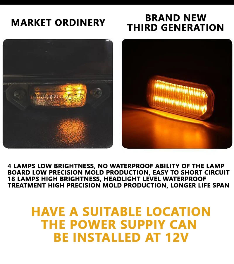 FOR TOYOTA HILUX LED Car Lights Front Grille LED Light Safety Warning Light Harness  Car Accessories LED Signal Lamps