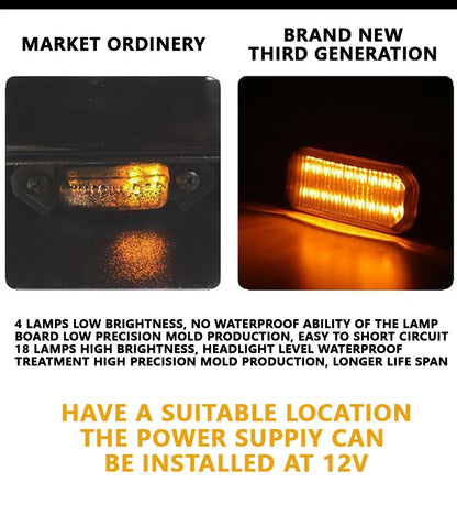 FOR TOYOTA HILUX LED Car Lights Front Grille LED Light Safety Warning Light Harness  Car Accessories LED Signal Lamps