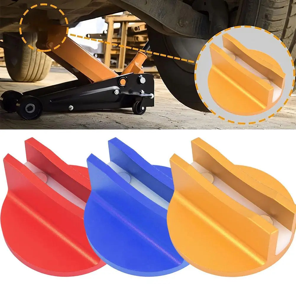 Universal Magnetic Jacking Puck Aluminum Grooved Pinch Weld Jack Adapter for Sub-Frame Vehicle Floor Jack