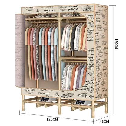 Large Capacity Fast Clothes Dryer Wardrobe 3600W Quick Dry Warm Air Heated Drying Machine 2-in-1 Storage Closet for Home 220V