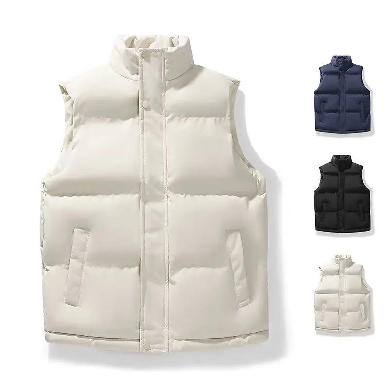2026 New Men's down Vest Autumn Winter Large Size Sleeveless Casual Thickened Men's Vest Fashionable Youth Active Style Zippe...