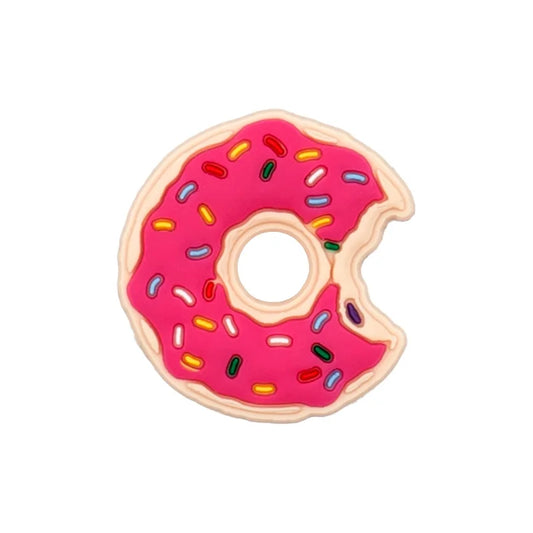 1/30/90PCS Pink Peach Donuts Milk Cow Shoe Charms Perfume Flower Heart Piano Shoe Accessories Decoration Fits All Clogs for Wome