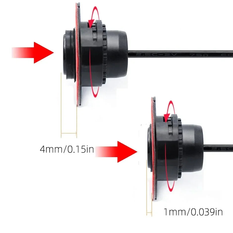 Plane Car Reverse Parking 16.5MM 8 Sensors Backup Radar Parktronic for Bumper Adjustable Depth Digital Display Obstacle Distance