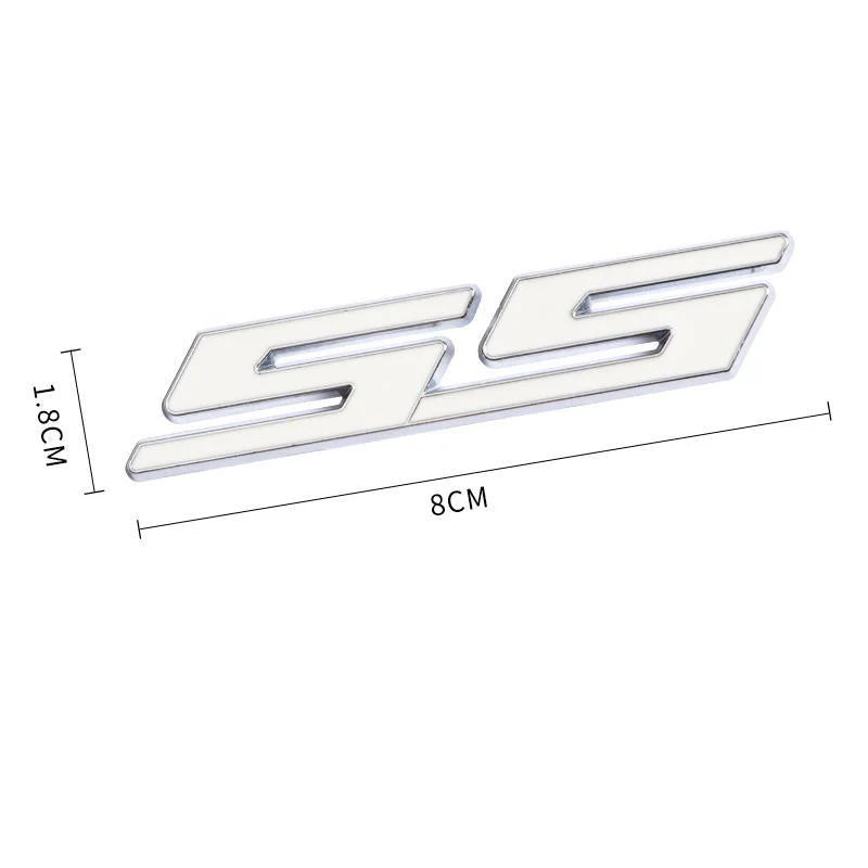 3D Metal Silver Black Red Logo SS Emblem Car Trunk Decal For Chevrolet Camaro Bumblebee SS Stikcer Accessories