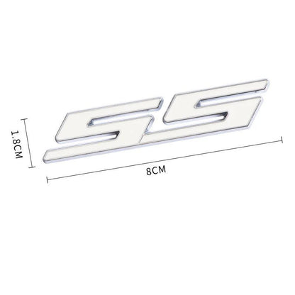 3D Metal Silver Black Red Logo SS Emblem Car Trunk Decal For Chevrolet Camaro Bumblebee SS Stikcer Accessories