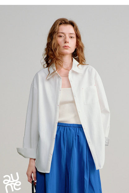 TOYOUTH Women Easy Morning Lazy Shirts 2026 Spring New Wrinkle-Resistant Low-Maintenance Light Spring Cotton Blouses